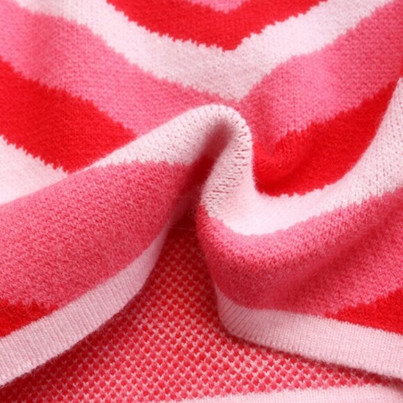 NWT Pink Heart Mock Neck Long Sleeve Sweater - Picture 4 of 13